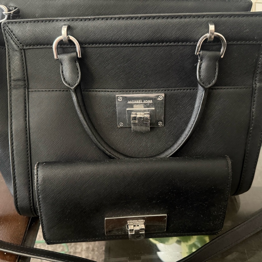 Michael Kors Black Leather Briefcase